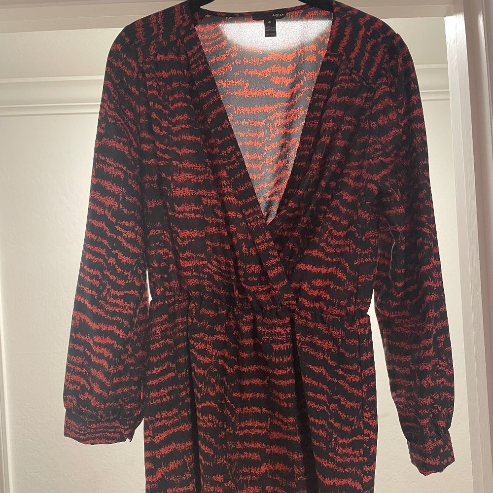 Aqua, medium, black & red